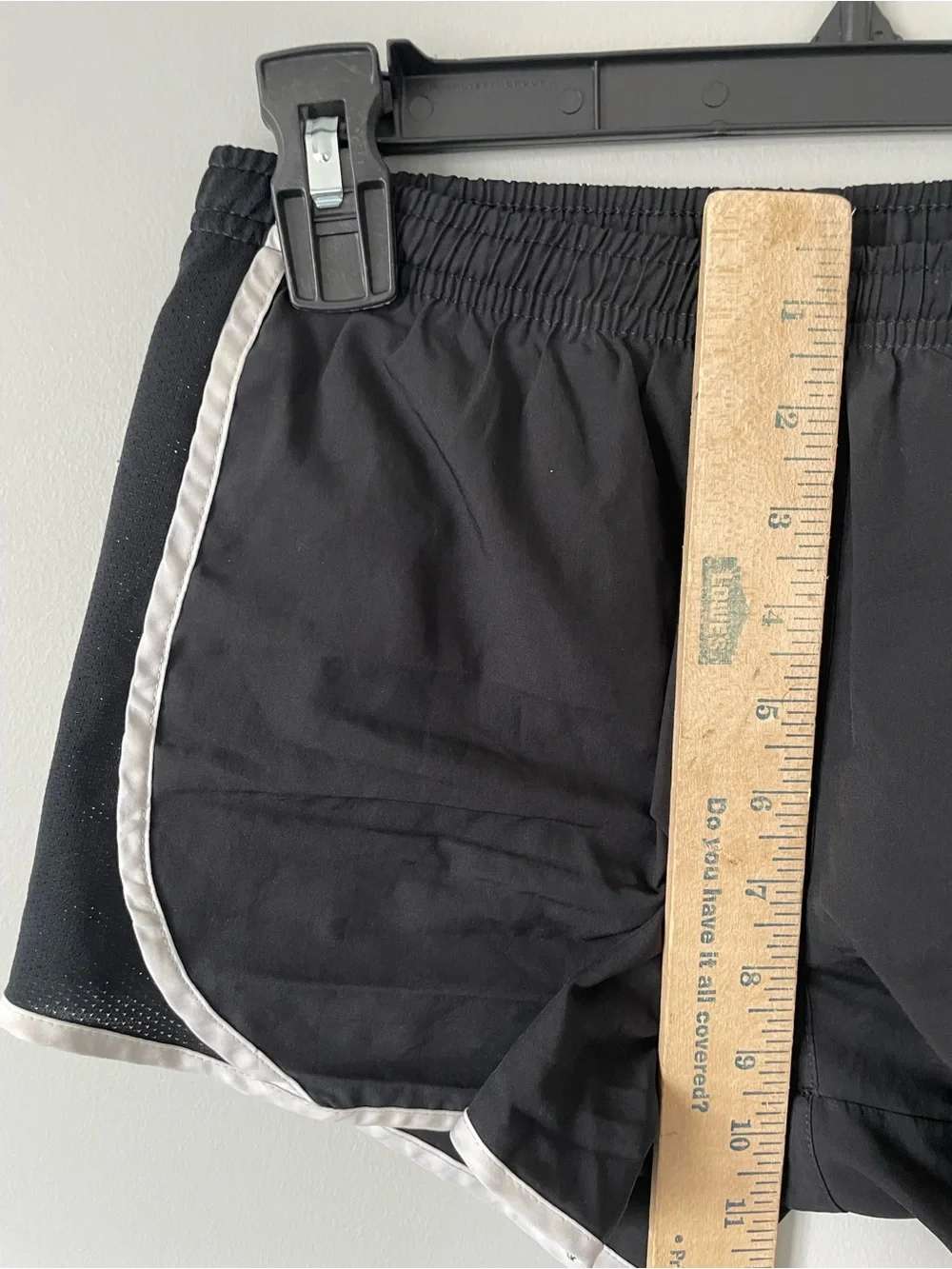 Nike Lined Running Shorts Athletic Gym Training Black White 4” inseam Women's L - Picture 6 of 6